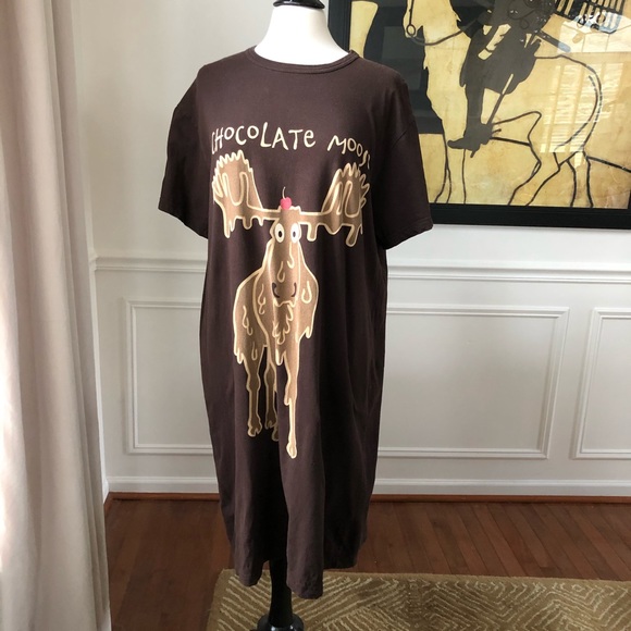 Chocolate Moose Night Shirt Gown 
